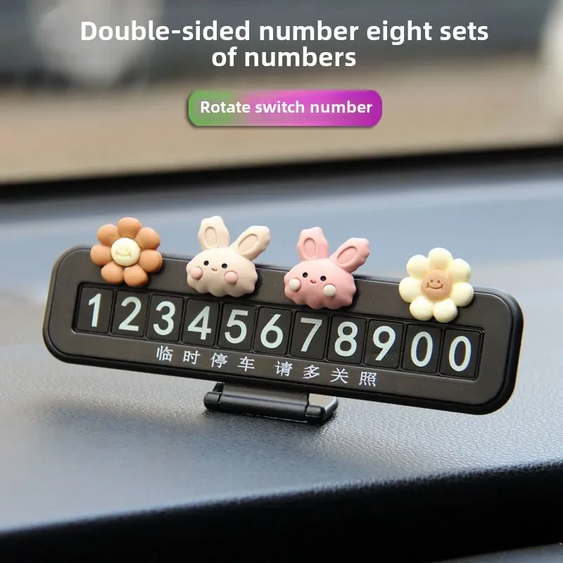 

Temporary Car Parking Phone Plate Double Number Moving Car Moving Number Temporary Parking Truck Mounted Ornaments