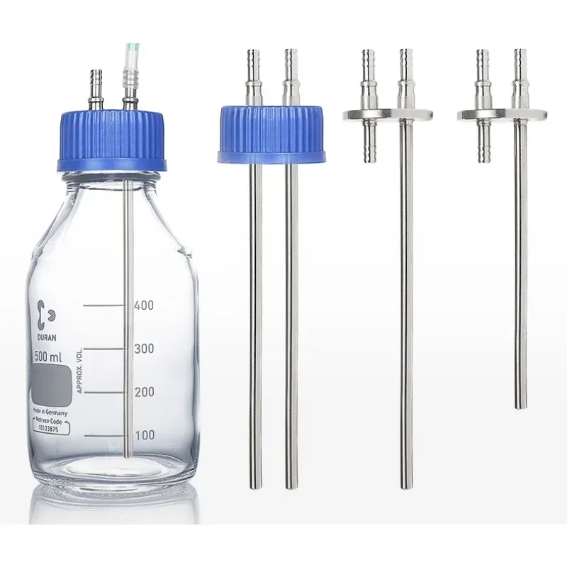 GL45 Refill Bottle Caps Single Side Extension Refill Cap Stainless Steel Feeding Bottle Accessories Reagent Bottle Cap