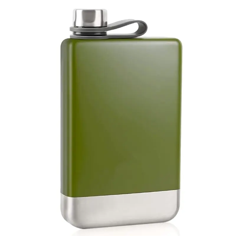 

For Whiskey 240Ml 9Oz Premium Hip Flask In 304 Stainless Steel- Leakproof Design Includes Funnel For Camping