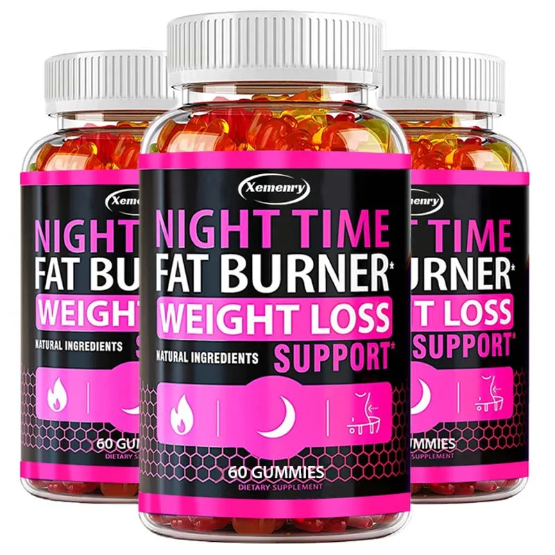 Nighttime weight loss Gummies - Muscle Recovery, Appetite Suppressant, Metabolism Booster, Relaxation & Restful Sleep Support