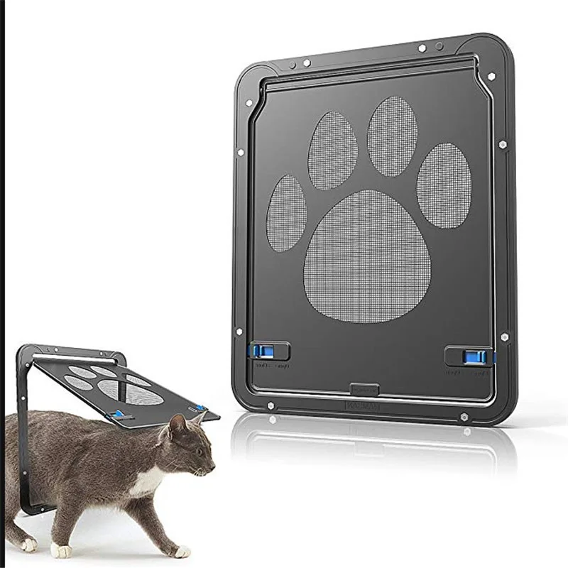 Outdoor Pet Window Gate House Dog Cats Door New Safe Lockable Magnetic Screen  Enter Freely Fashion Pretty Garden Easy Install