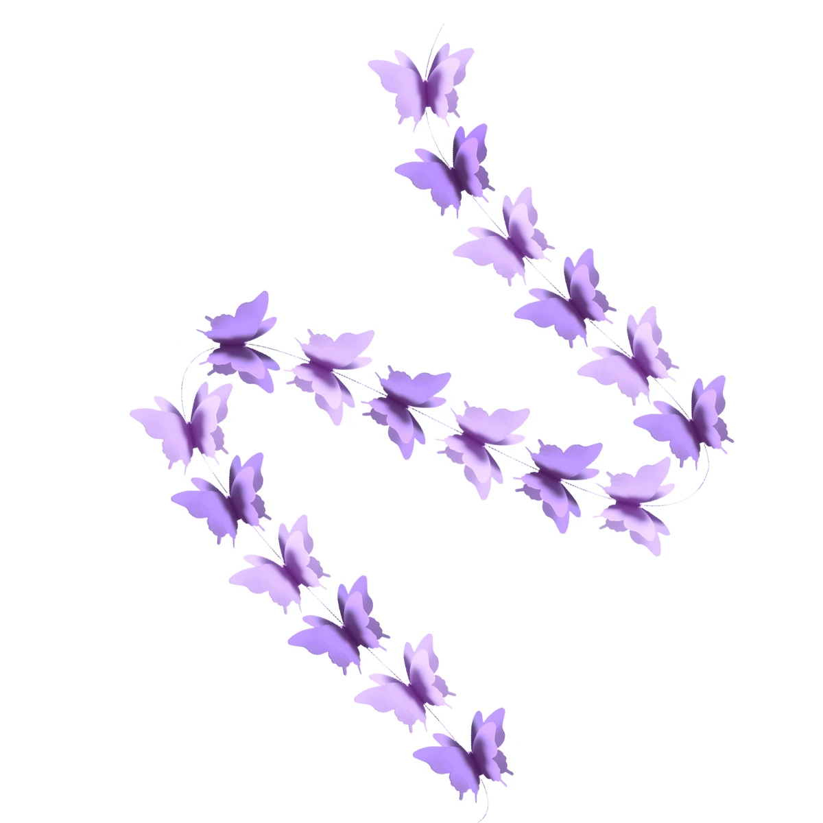 

2 Pcs Paper Butterfly Drawing Flowers Decorations Wedding Birthday Kids Bunting Banner