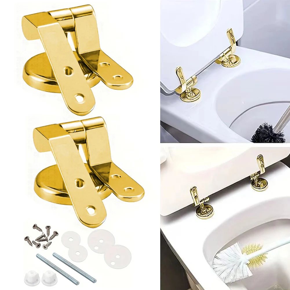 Gold Toilet Hinges Spare Gold Replacement With Adjustable Fittings For Bathroom Toilet Replacement Accessories