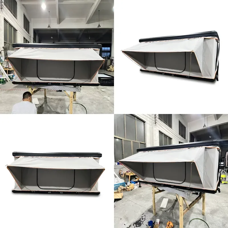 Large Size 3-4 Person Aluminum Hard Shell Roof Top Tent for Outdoor Camping Car Roof Tent