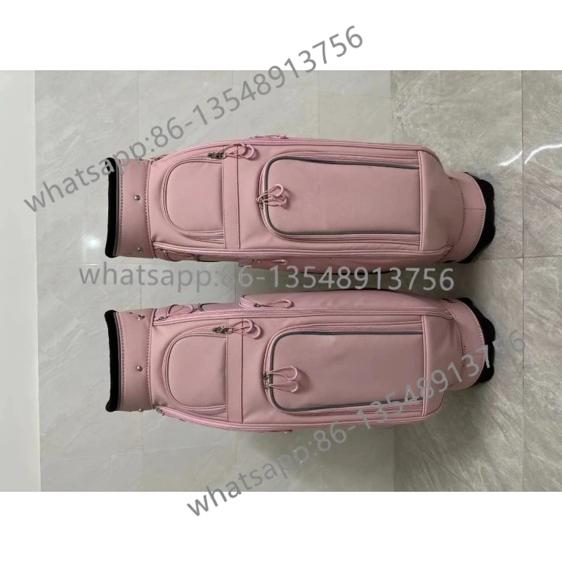 

2024 новая розовая сумка для гольфа из искусственного водонепроницаемого материала, универсальная сверхлегкая сумка для гольфа