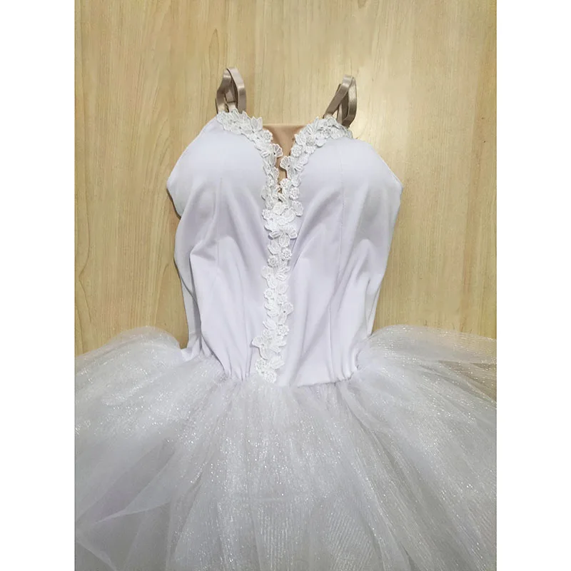 

Women Or Girl White Romantic Ballerine Long Ballet Dress Swan Lake Ballet Dress Fairy Ballette Costumes