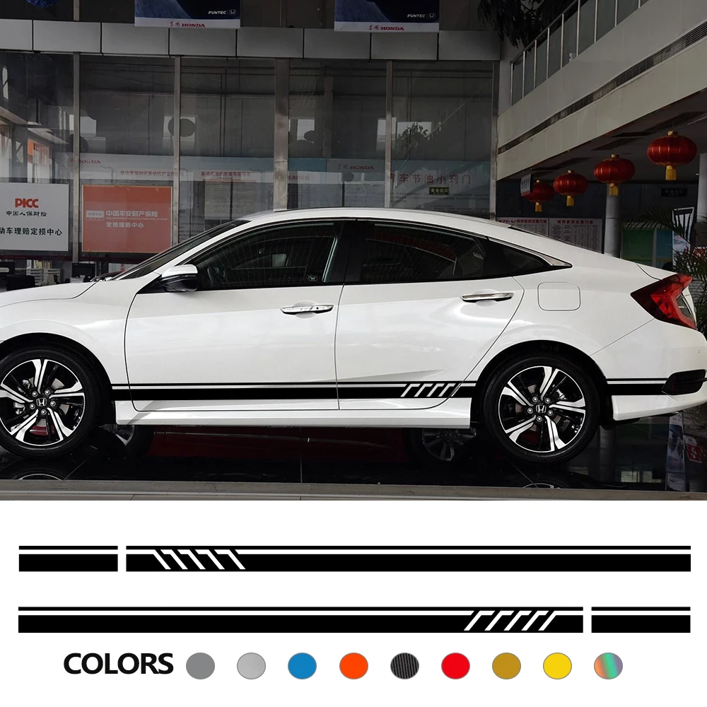 

Car Side Door Vinyl Stickers for Audi BMW Ford Hyundai Renault Dacia Kia Subaru Lada Land Rover Mini Auto Stripe DIY Decor Decal