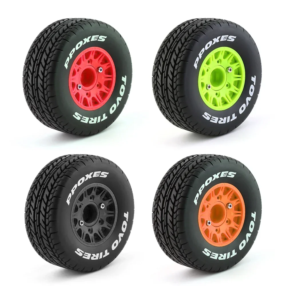

XILEZQF 1-4Pcs 113Mm 1/8 1/10 Short Course Truck Tire Tyre Wheel With 12 14 17Mm Hex For Slash Arrma SENTON VKAR RC Car
