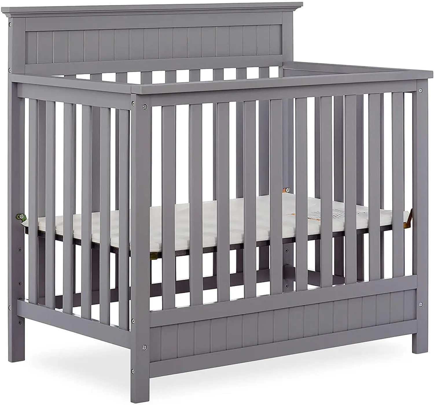 Harbor 4-in-1 Convertible Mini Crib in Storm Grey, Greenguard Gold Certified