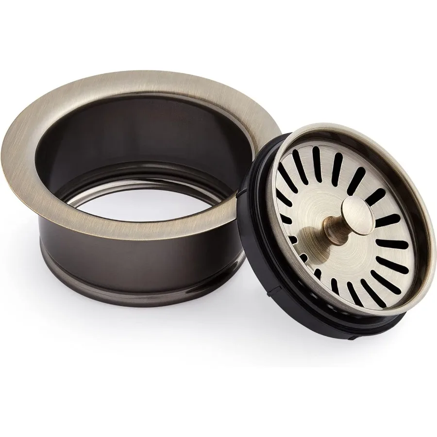 41 2 afvalverwijderingsflens met stop voor spoelbakken tot 5 8 dik satijnkoper Ideaal voor aanrechtinstallaties met Dura