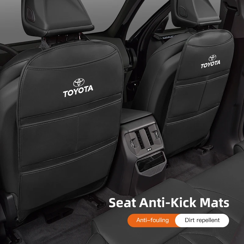 

Защитный чехол на спинку автомобильного сиденья, водонепроницаемые кожаные противоударные накладки для Toyota 86 Mirai Supra Prado Alphard Crown Vellfire Sequoia