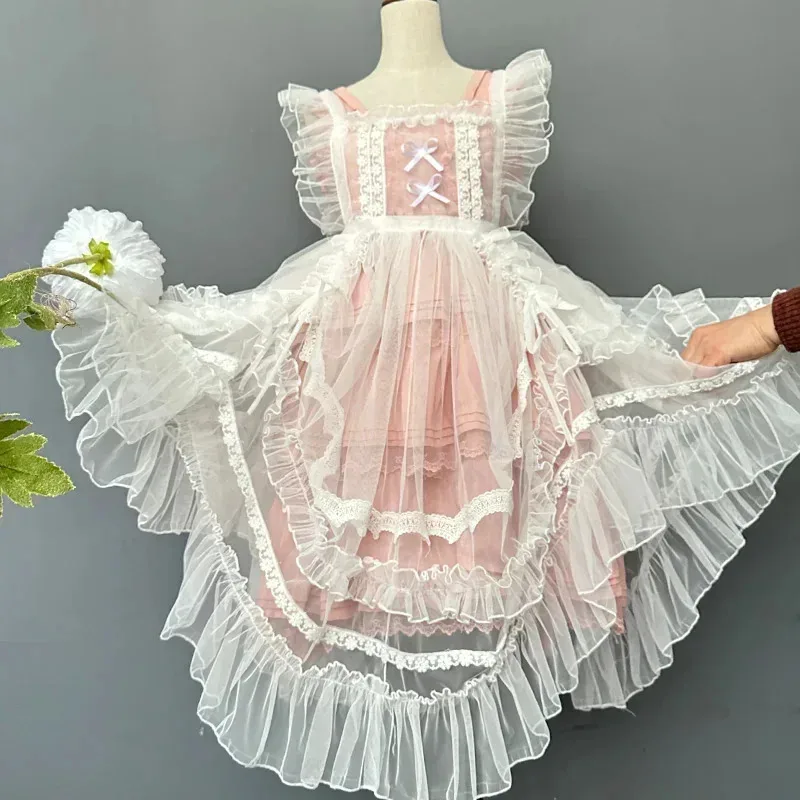 

CySweet Lolita Apron Sheer Mesh Ruffled Cover up Dress 2025