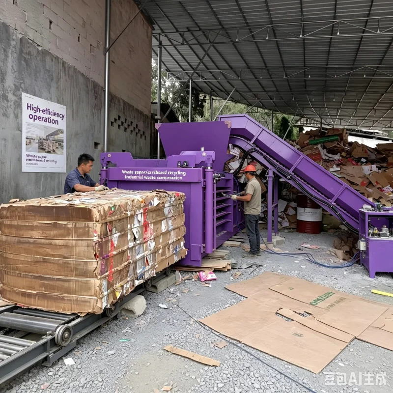 Thickened Wear Plate Fully Automatic Horizontal Baler Resist Long Term Hard Material Compression For Cardboard Waste Factory