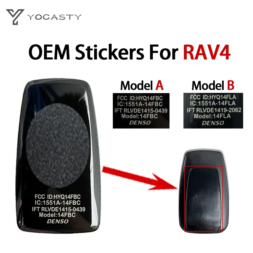 

YOCASTY HYQ14FBC HYQ14FLA для Toyota RAV4 OEM умный автомобильный ключ, чехол, задние наклейки 8990H-0R030 1551A-14FBC