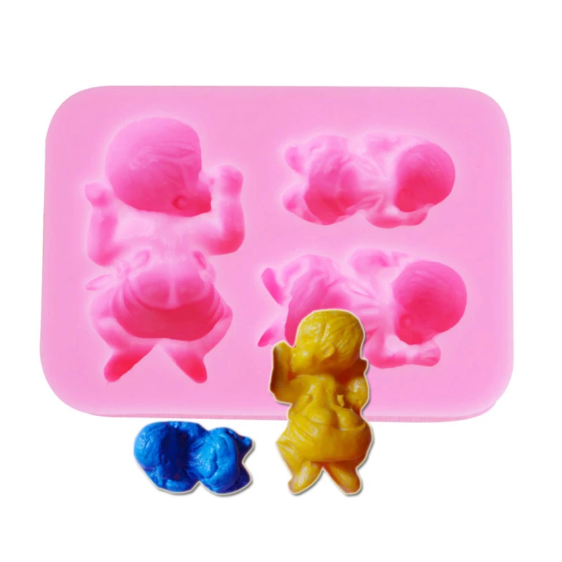 3D Sleeping Baby Silicone Resin Molds Fondant Mould Chocolate Sugar Cake Decorating Tools Pastry Kitchen Baking Accessories M081