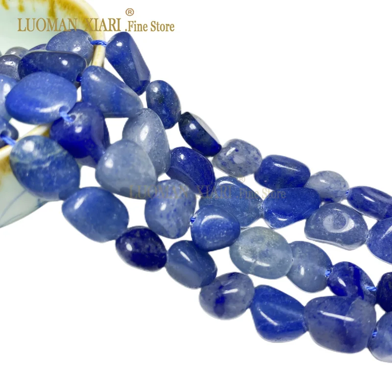 8X10MM Natural Irregular Blue Aventurine Stone Beads Loose Smooth Gemstone For Jewelry Making DIY Bracelet Earrings Accessories