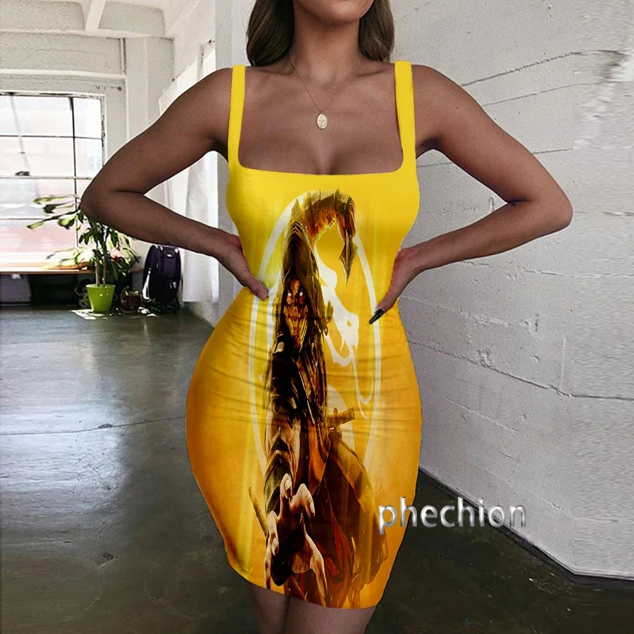 

Phechion Mortal Kombat 3D Print Dress Women Halter Sleeveless Fashion Ladies Dresses Novel Sexy Womens Clothing Party Beach Y05