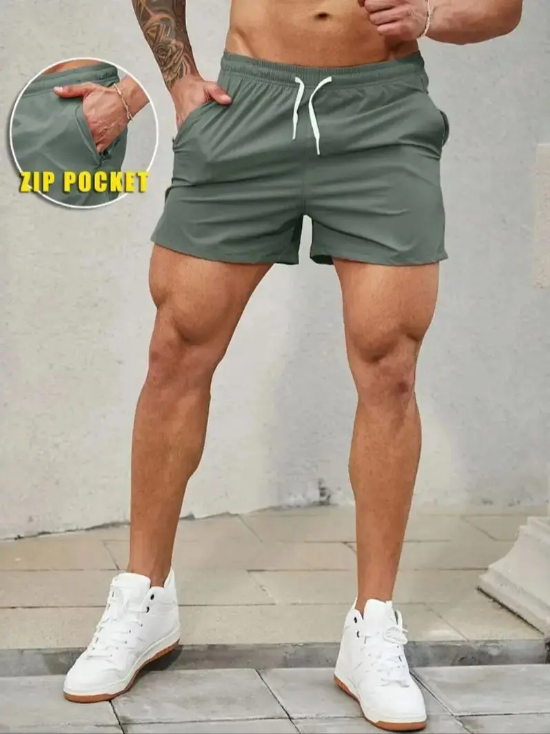 

Men's Athletic Shorts With Drawstring, Elastic Waistband And Pockets, Quick-dry And Loose Fit
