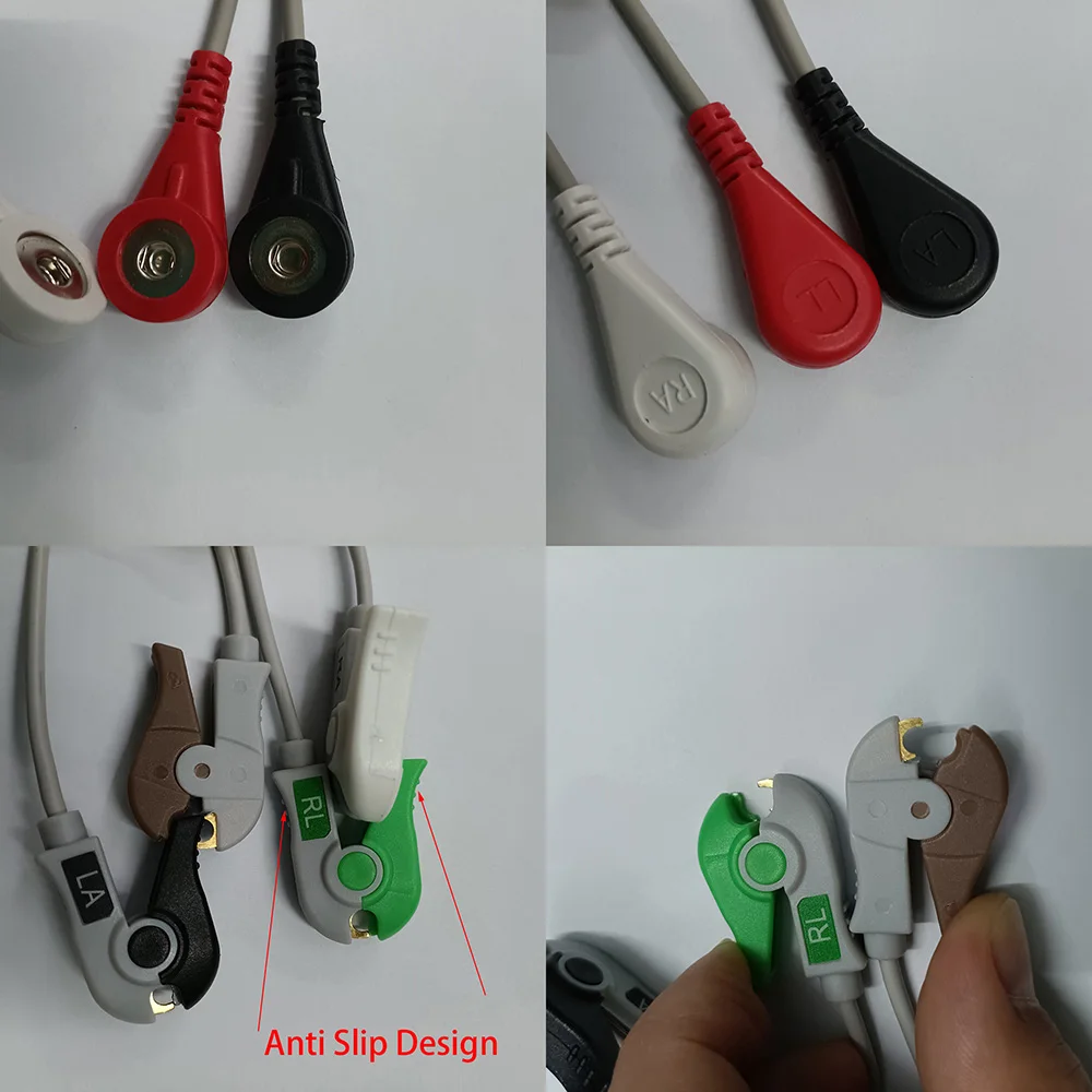 Compatible with MEC 1000/2000,PM 7000/8000/9000, 3/5 Leads ECG Cable, Use for ECG Data Monitor, ECG Measurement Sensor