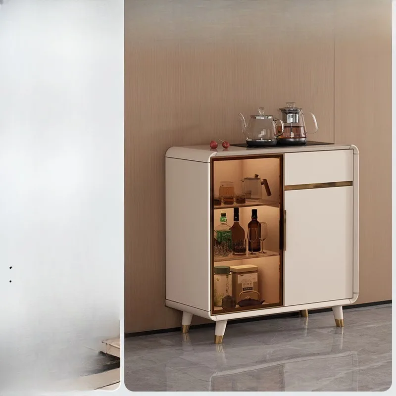 Light luxury tea cabinet, tea bar machine and dining side cabinet integrated, wall storage cabinet