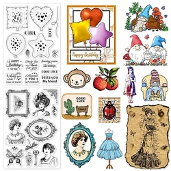 Balloon Blessing Clear Stamps Silicone Clear Stamps Blessing Text Stamp Set for Card Making DIY Scrapbooking journal photo album