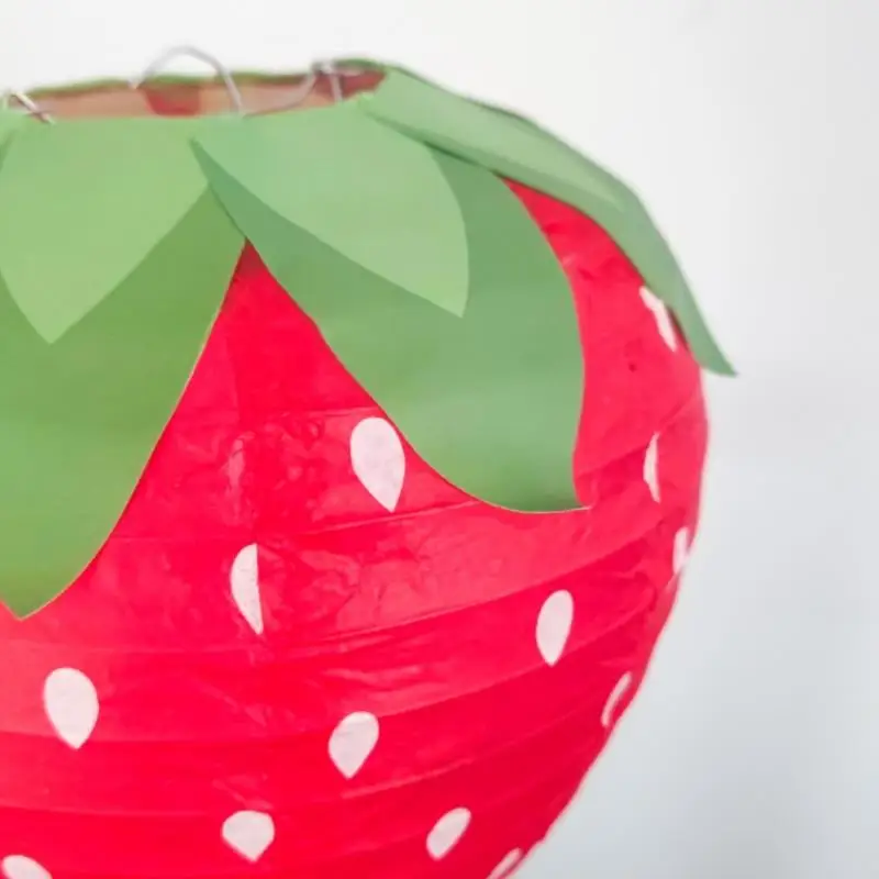 3D erdbeer förmige Papier laternen Frühling Erdbeer Thema Party Dekor Kindertag speziell geformte Papier Laterne Party Dekor