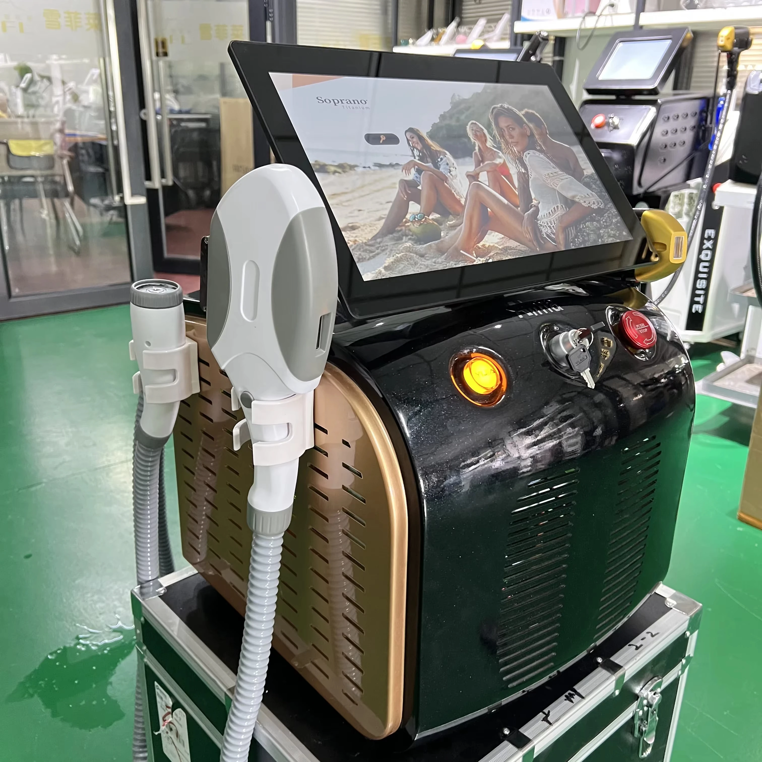 4000 واط 4 في 1 ديود إزالة الشعر سوبرانو بيكو ثانية الفوتون تجديد الجلد رفع وثبات صالون تجميل مخصص 4 Wavele