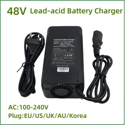 48V Lead acid Battery Charger For 48V 14AH12AH20AH32AH with cooling fan good quality PC/IEC connector