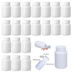 100pcs 15ml-100ml Medical Plastic HDPE Pill Bottles Empty Portable Pill Tablets Capsule Containers Food Grade Refillable Bottles