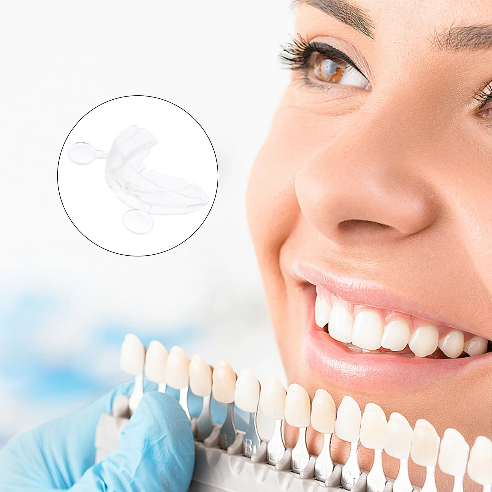 

2 шт. силиконовых корректоров для зубов для взрослых, ночные, противозубные, для фиксации, защита от скрежета зубами, ортодонтические брекеты, стоматологическое устройство