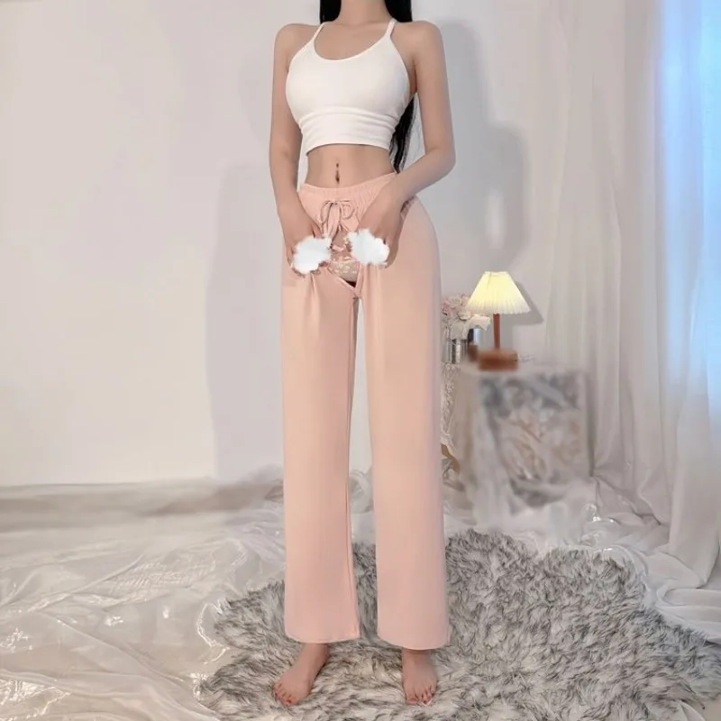 Spodnie erotyczne z otwartym kroczem, egzotyczne hotpantsy, damskie spodnie typu joggers, legginsy z efektem brzoskwiniowych pośladków, odzież do jogi, odzież codzienna dla par, streetwear