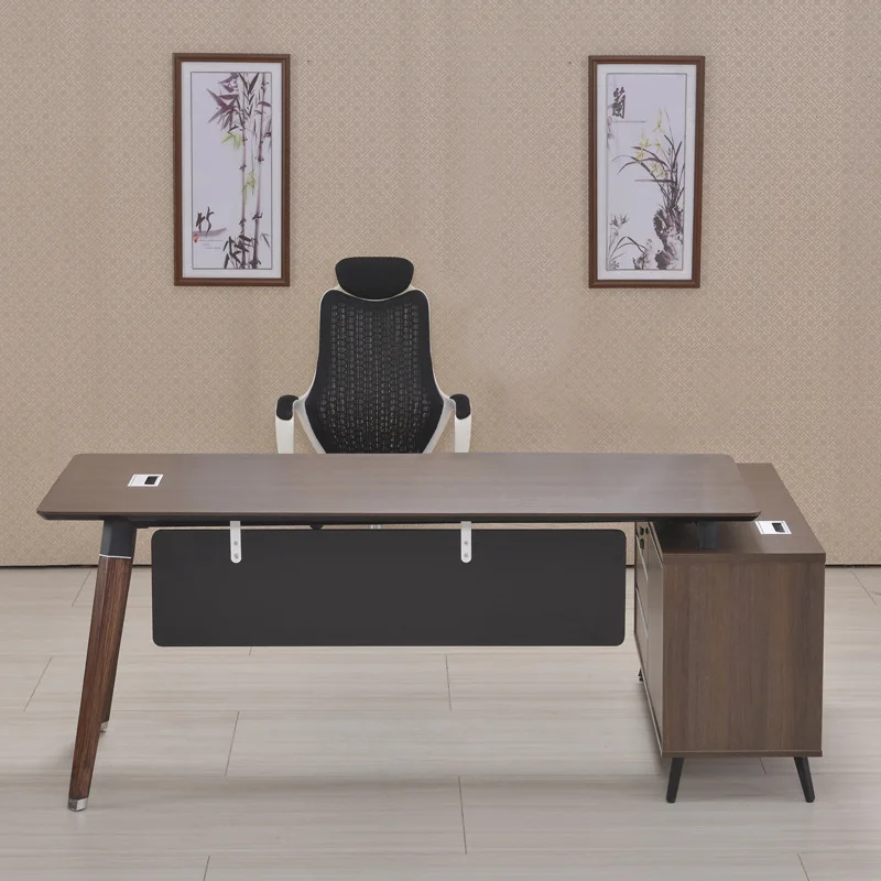 Boss computer desk company finance single person with cabinet storage desk