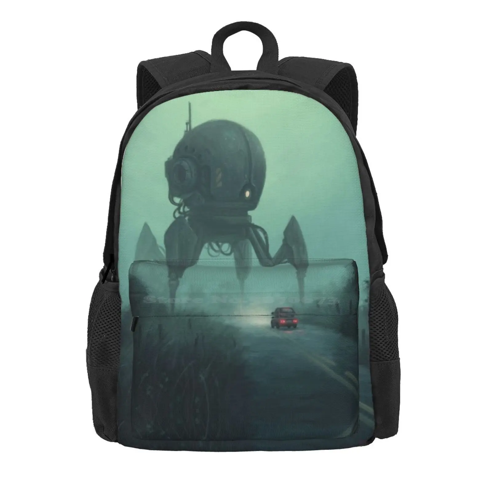 Unusual Tourist. Hot Sale Schoolbag Backpack Fashion Bags Robot Car Mist Scifi