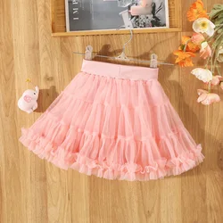 Summer Baby Girl Solid Color Cake Skirt Girl Fashion Versatile Short Skirt