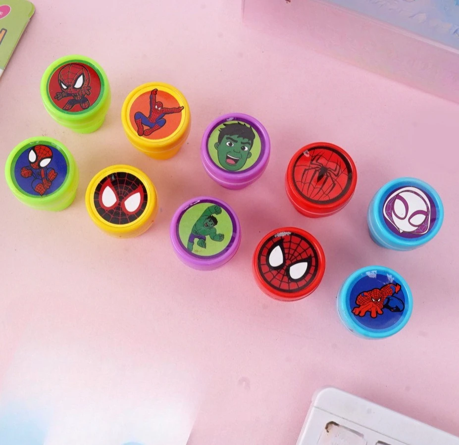 10Pcs/Set Spiderman Stamps Party Favors Spidey and His Amazing Friends Seal Stamp for Kids Boys Birthday Giveaway Souvenir Gift view 6