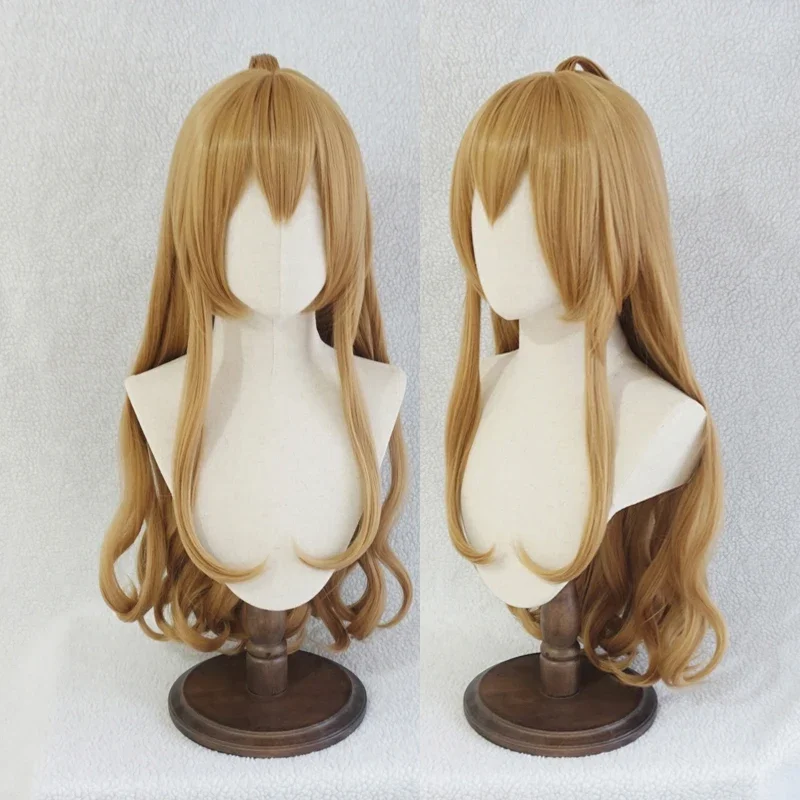 Aisaka Taiga Cosplay Wig Toradora Anime Brown Long 80cm Wavy Heat Resistant Synthetic Hair Halloween Role Play Party + Wig Cap