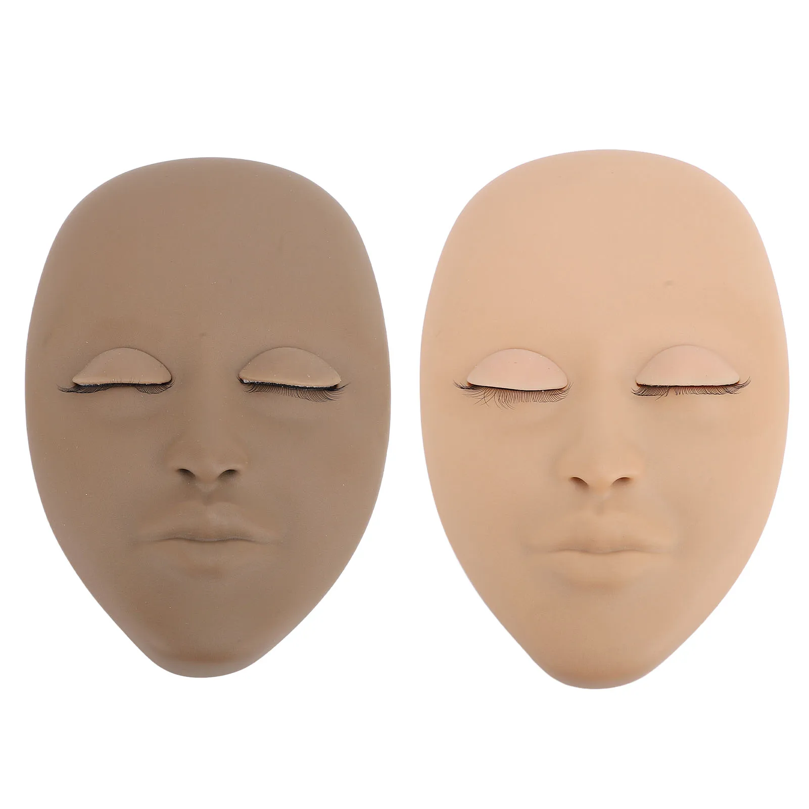 Cabeza de maniquí para extensión de pestañas, práctica de extensión de pestañas, cabeza de maniquí de silicona elástica, reutilizable, habilidad mejorada para maquillaje