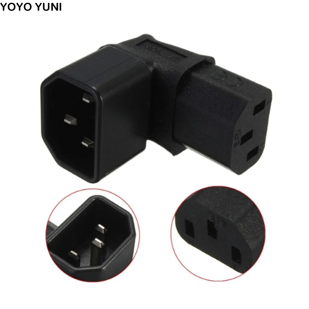 

Bend Up/Down/Left/Right Down UP Conversion Socket C14 Male To C13 Female Power Adapter Conversion Plug AC Plug IEC Connector