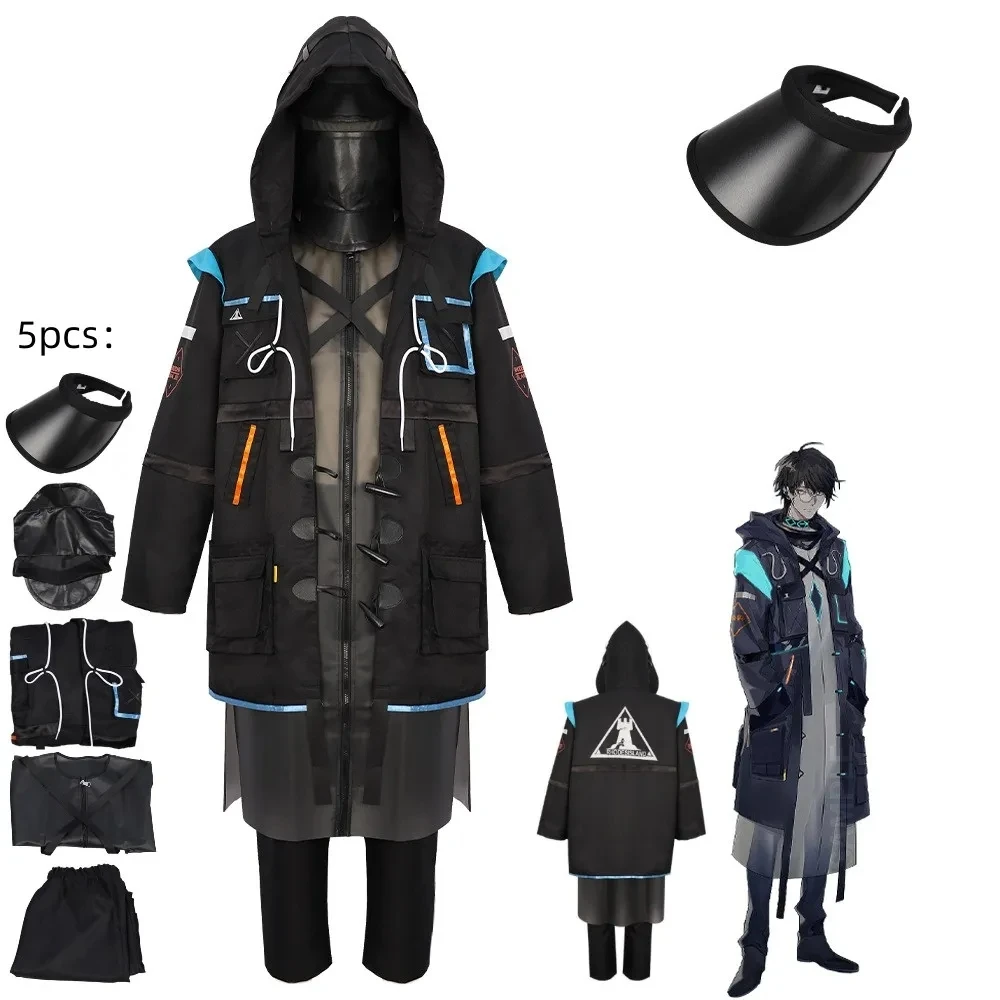 

Game Arknights Doctor Rhodes Island Cosplay Costume Anime Character Goth Punk Spring Cool Men Uniform Trench Coat Pants Hat Suit