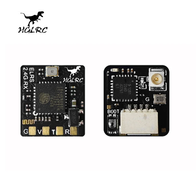 Hglrc elrs 2.4G เครื่องรับ500MHz อัตรารีเฟรช3.0 elrs สำหรับเครื่องบิน RC FPV ชิ้นส่วน DIY โดรนระยะไกล