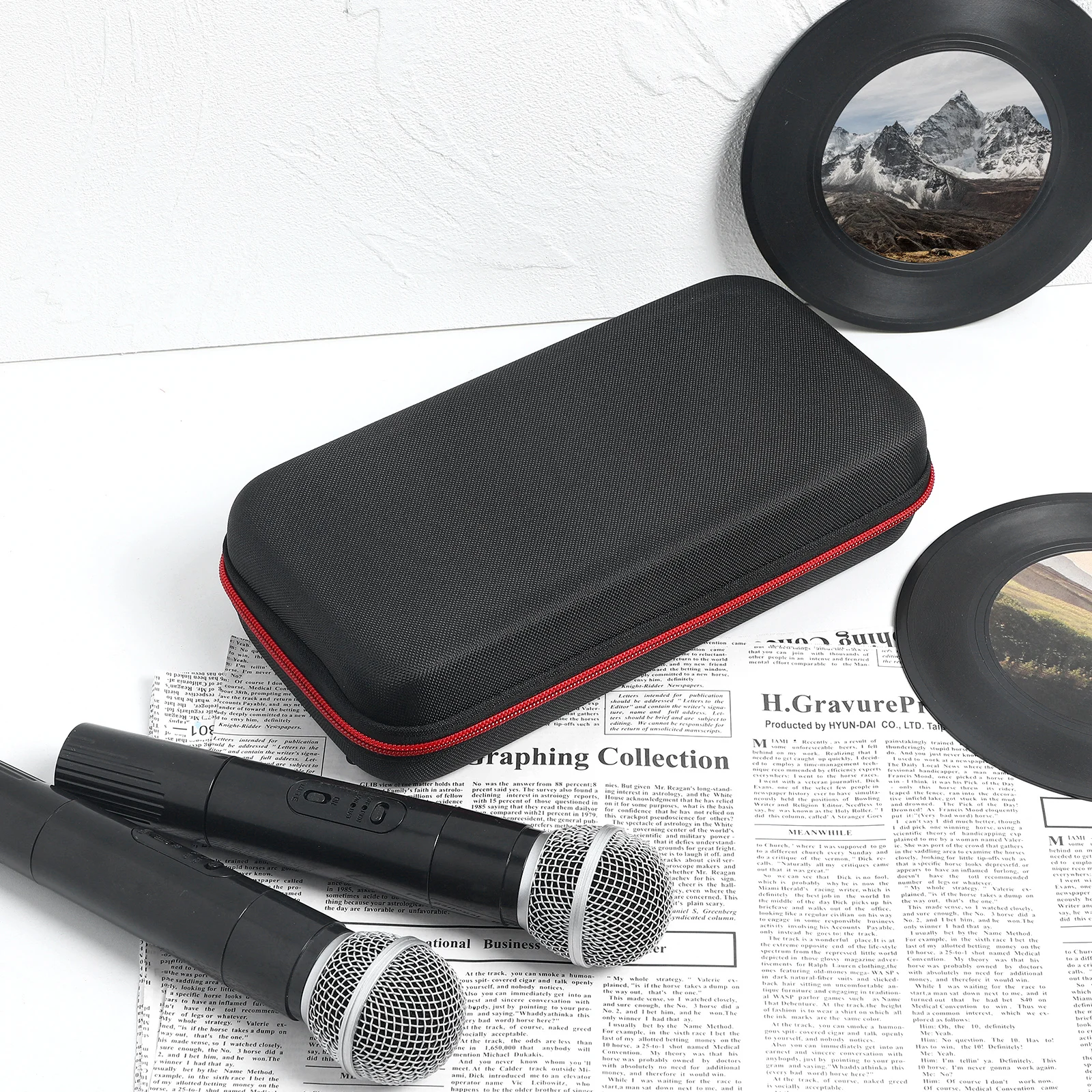 

Microphone Storage Box Protective Case Shockproof Waterproof Carry Bag for Outdoor