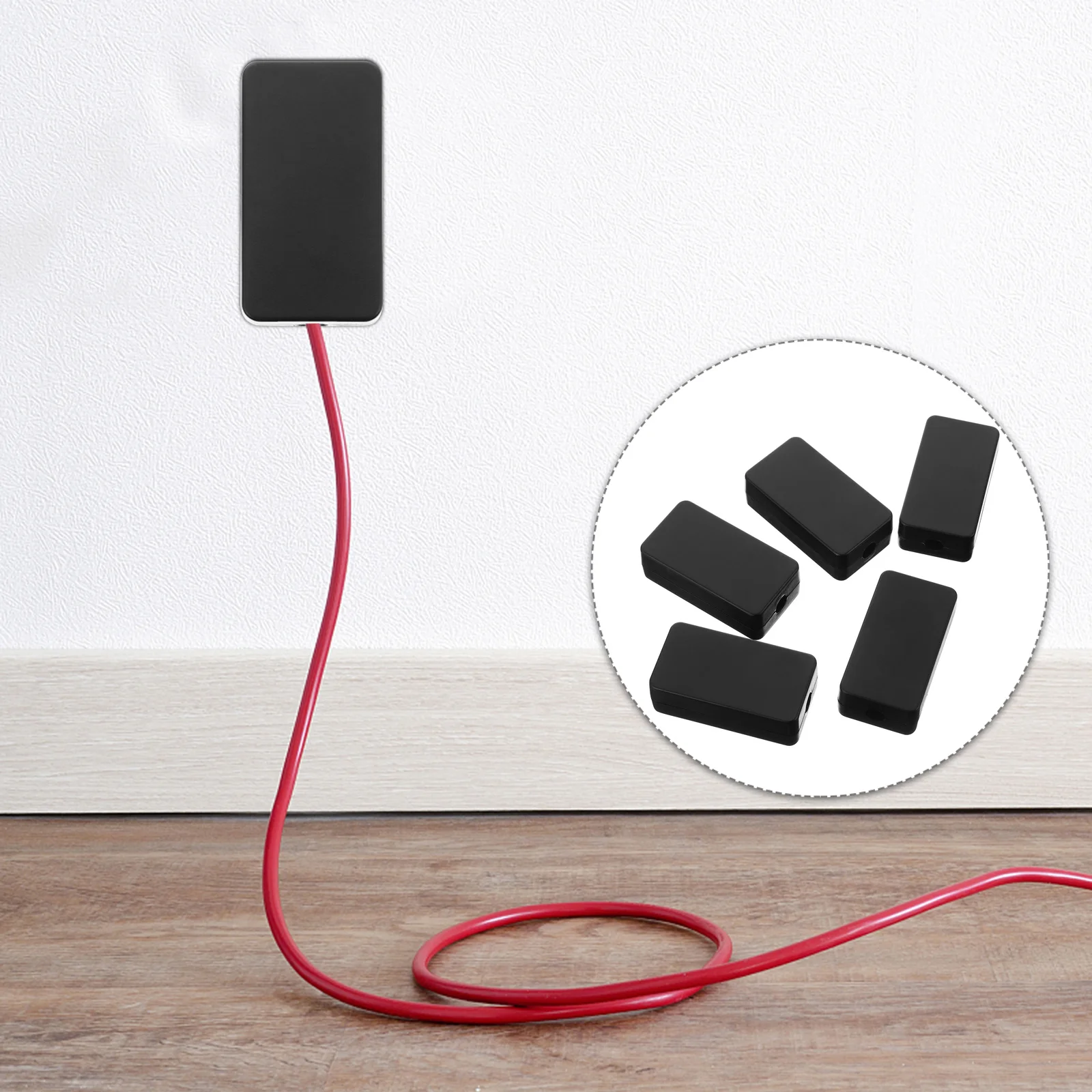 

5Pcs Electrical Junction Box Black Plastic Project Case Compact Clasp Design Dustproof Protective for Lighting Switching Power