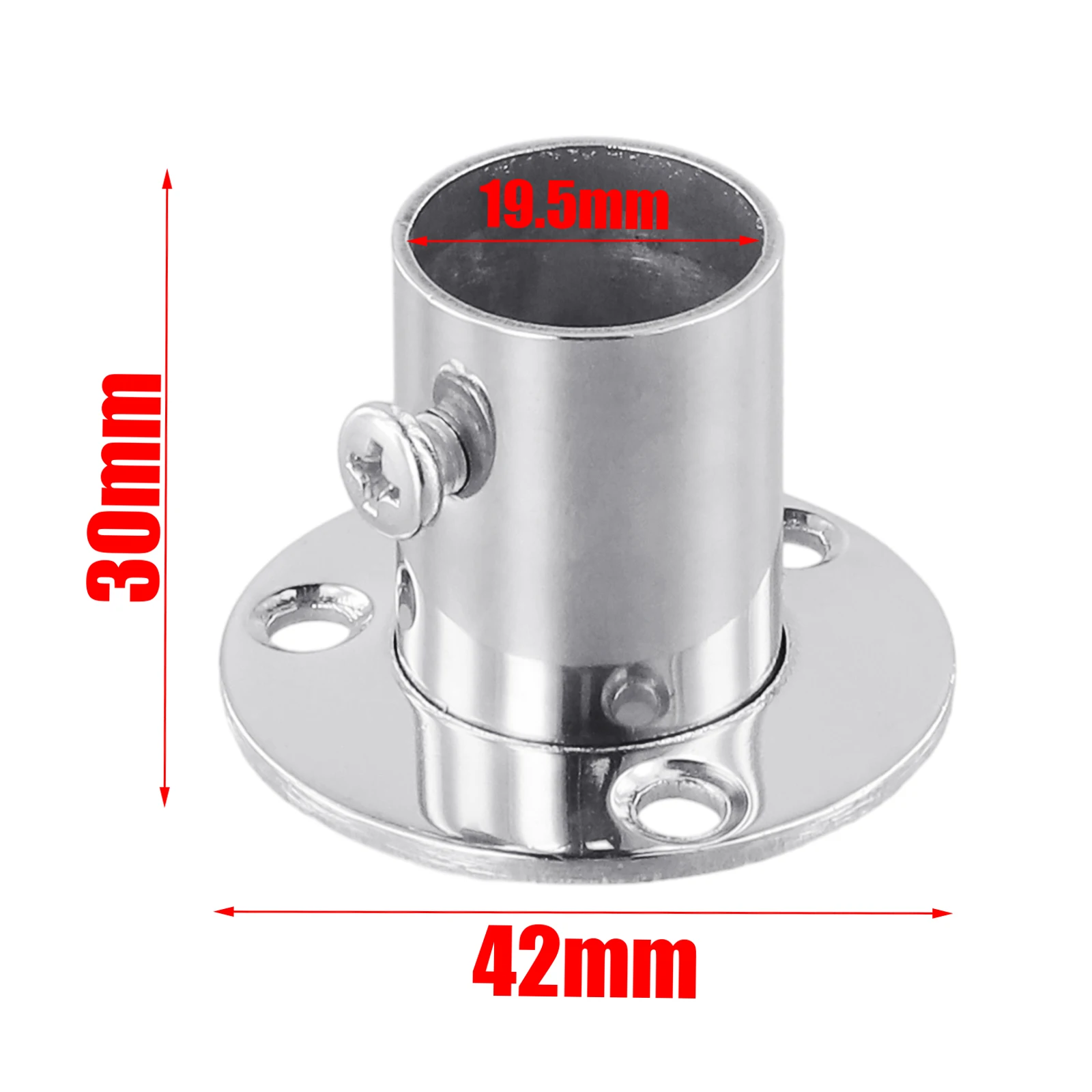 Clothes Storage 25mm 0.98 Steel Wardrobe Bracket Stainless Steel Bracket Clothes Hanging Bar Glossy Finish Stainless Steel
