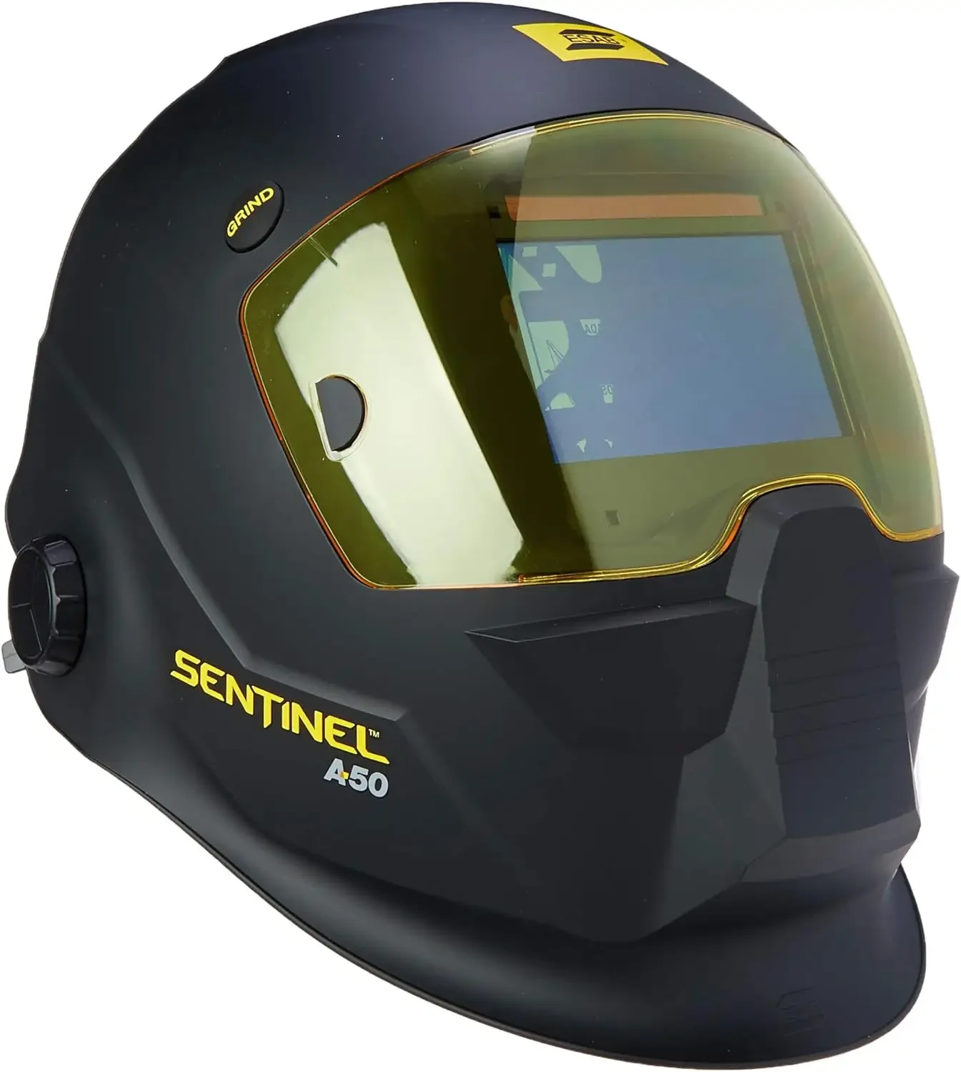 0700000800 Sentinel A50 Welding Helmet, Black Low-Profile Design, High Impact Resistance Nylon, Infinitely-Adjustable, Colo