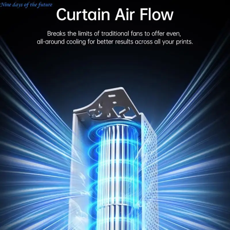 High Airflows Cooling Fan With LED Light For Lab Enhances Printing Precise And Wide Coverage E65A