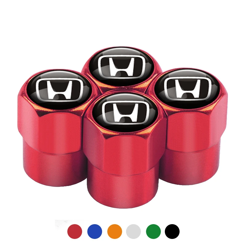 4 pçs carro metal emblema roda tampas da válvula do pneu capa da haste para honda prelude mugen power XR-V jazz caber avancier crv accord piloto cidade