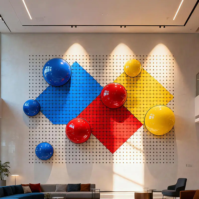 

za-Exquisite Customizable Colorful Stainless Steel Sphere Half Ball Glossy Wall Mount Easy Install Indoor/Outdoor Christmas%