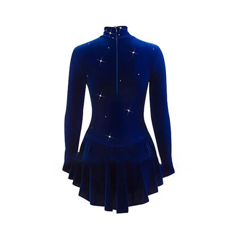 Figure Skating Suit Performance Costume Girl's Grading Competition Short Skirt Skating Suit Velvet