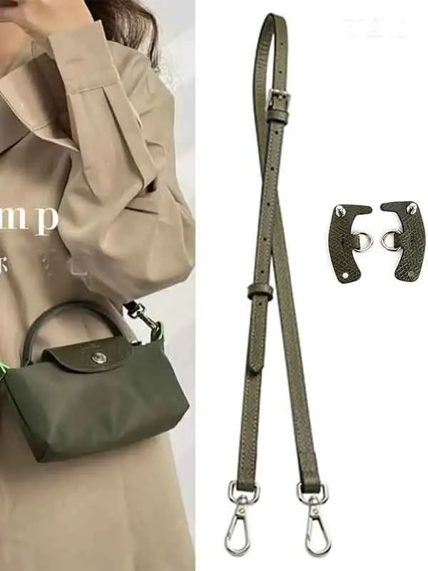 Bag Strap Bag Transformation Accessories For Longchamp Mini Bag Genuine Leather Shoulder Strap Crossbody Belt Straps