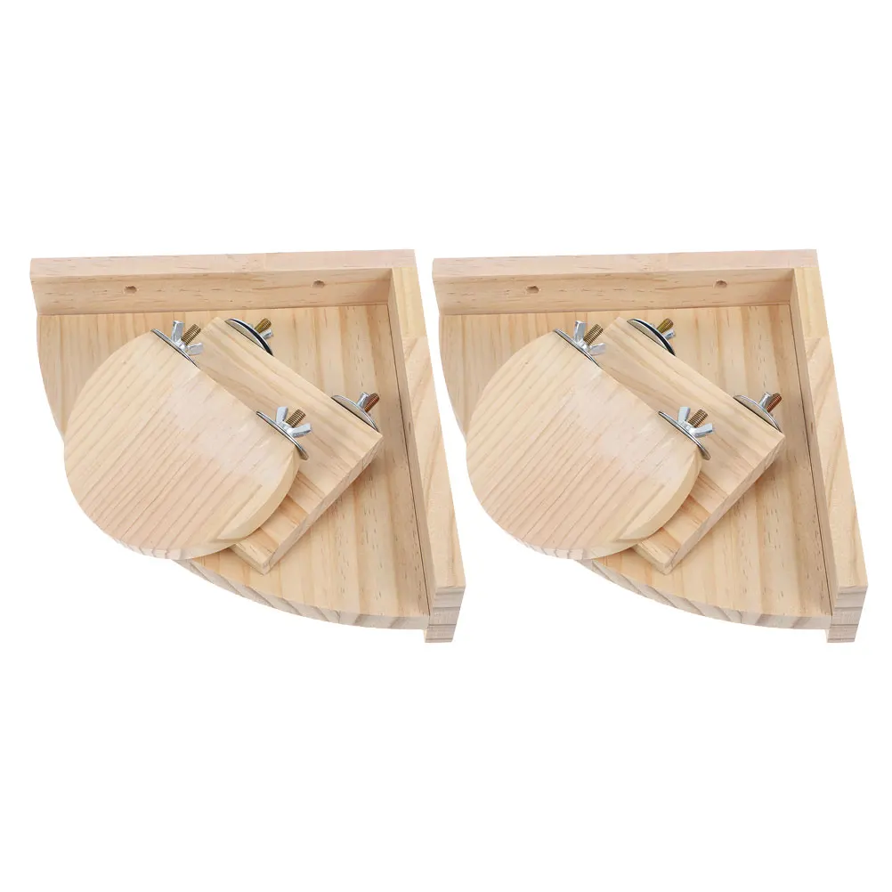 

6pcs Wooden Platform Hamster Bird Cage Toys Jumping Board Travel Hammock Rat Squirrel Parrot Chinchilla Climbing Stand